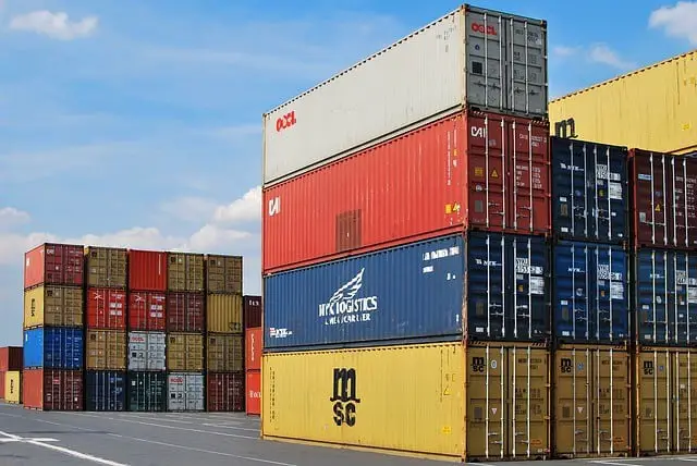 Shipping containers used for export purposes